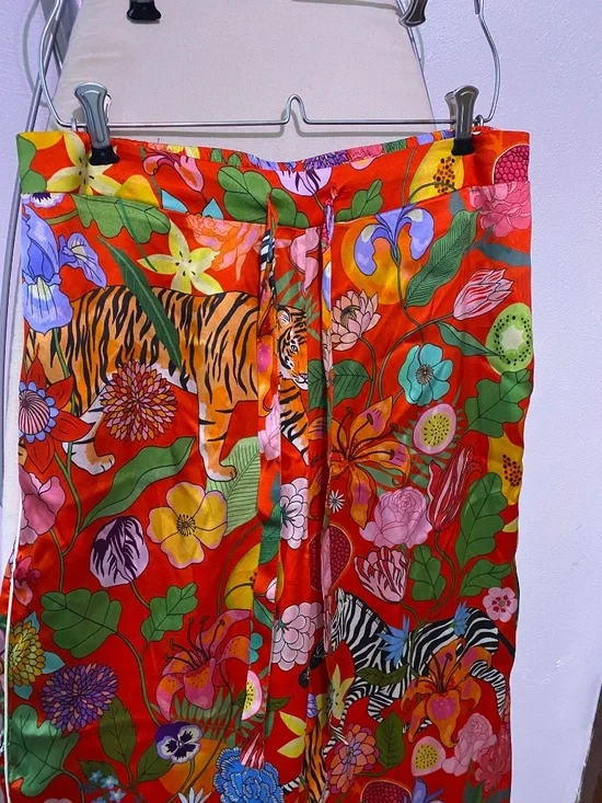 Karen Mabon Silk Tiger Bouquet Pajama Set Medium - Picture 8 of 10